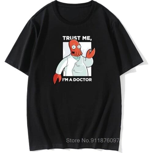 Funny Mens T-shirts Doctor Zoidberg Who Unique T Shirt Special 100% Cotton Fabric Tshirt Trust Me I'm A Doctor Cthulhu Tees