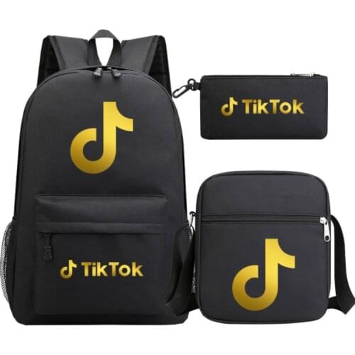 Tik Tok Womens Backpack Girls Boys Anime School Bags USB Charge Teenagers Schoolbag Harajuku Bookbag Backpacks