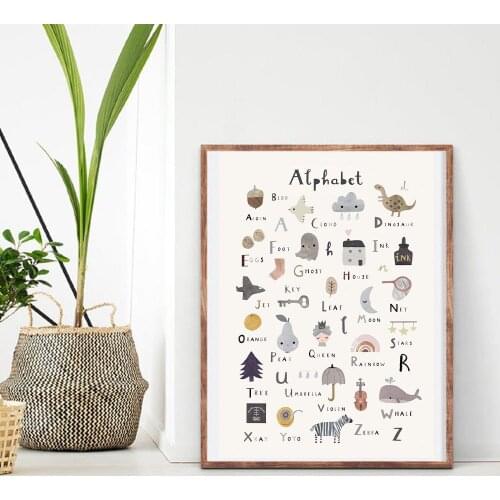 Giraffe Bunny Elephant Canvas Child Poster Nursery Wall Art Picture Print Forest Animal Painting Nordic Kid Baby Bedroom Decor