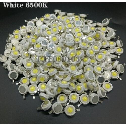 100pcs 1W 3W High Powre LED Bead Warm white Neutral White Cool white 10000K 20000k 30000k LED Chip Emitter for light diy