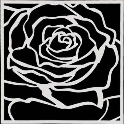 15*15 Rose Layering Stencils Drawing Color Spray stencil DIY Scrapbook photo album Decorative Embossing DIY Card Crafts