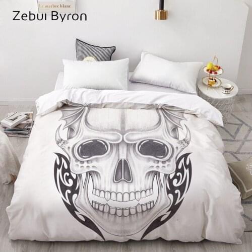 3D Duvet Cover 200x200/220x240,Comforter/Quilt/Blanket case Queen/King/Custom,Bedding demon Skull,drop ship
