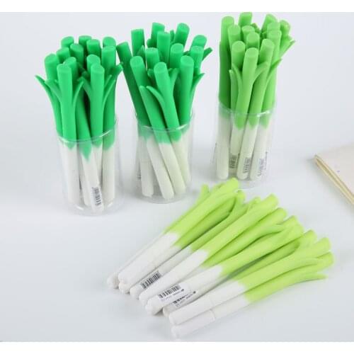 4PCS Creative Fashion Cute Scallion Neutral Pen Fancy Learning Office Pen Water Pen Refill Replaceable Stationery