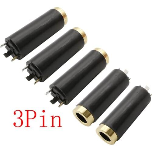 5/10Pcs 3.5mm Female Jack Stereo Socket Headphone Audio Wire Connector 3 Pole 3 Pin Earphone DIY Adapter