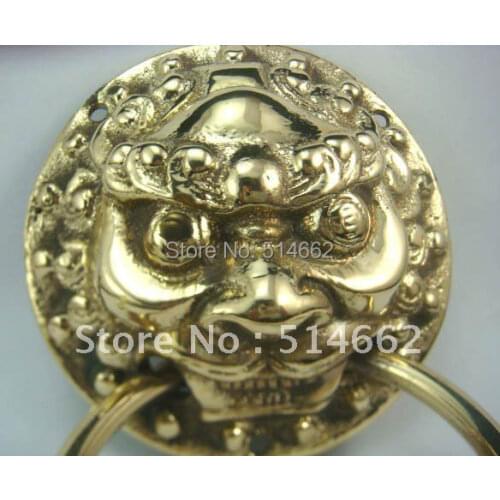 5.5" Fu Dogs Lion Door Knocker Guardian Protect