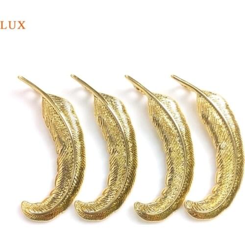 5pcs Curving Leaf Shiny Gold Leaf Charms Leaf Pendant For Women Necklace Leaf Jewelry Small Leaf Pendant Gold Plated Findings