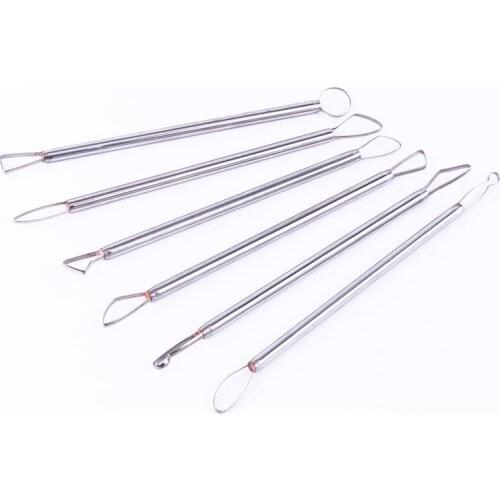 6-7Pcs/Set Metal Clay Knife Aluminum Rod Scraper Ceramic Art Tool Double Head Knive Clay Scraper Tool Set Quality DIY Art Manual