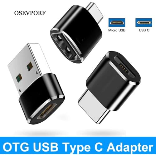 OTG USB Type C Adapter USB To Type-c Data Converter USB C OTG Adapter For Samsung S9 S8 S10 Plus Xiaomi Samsung USBC Charge Cabo