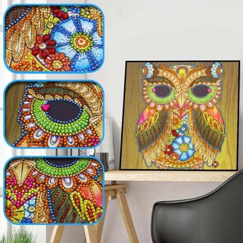 5D Diamond Painting Animal Fat Owl Special Shaped Diamond Embroidery Picture Of Rhinestone DIY Cross Stitch Home Decoration