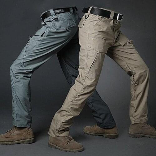 2019 Tactical Miliatry Cargo Pants Man Waterproof Rip-Stop Quick Dry Pants Multi Pockets Camouflage SWAT Combat Army Trousers