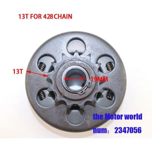 Good quality 13 Tooth 3/4" inch 19mm 428 Chain Go kart cluth centrifugal Clutches go kart clutch free shipping