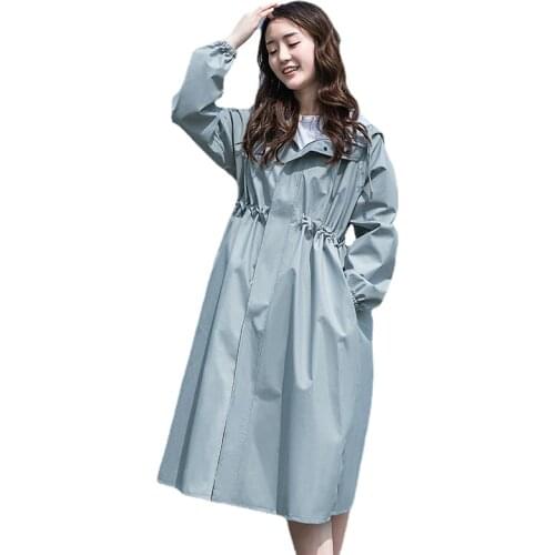 Raincoat Womens Fashion High-end Ladies Adult Rainstorm-proof Full-body Bicycle Single Jacket Long Poncho Rainwear