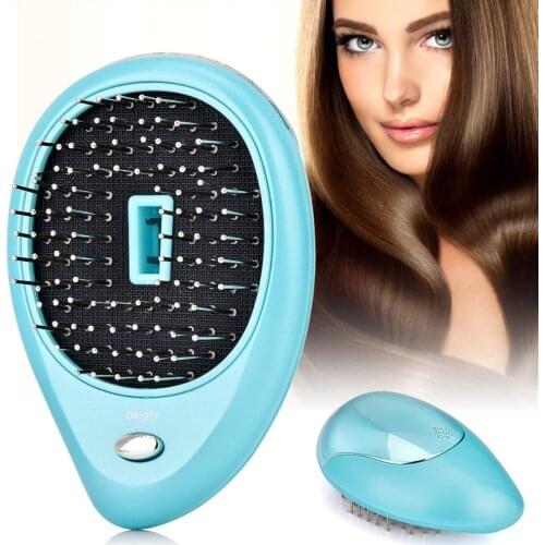 Electric Hair Comb Ionic Brush Hair Straightener Brush Negative Ion Comb Anti-static Massage Mini Straight Hair Comb