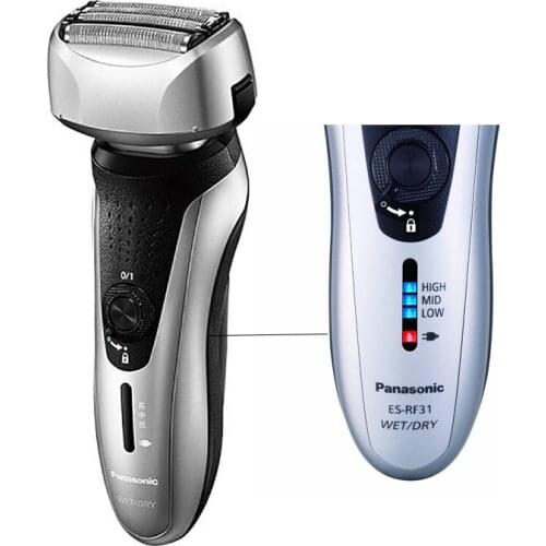 Panasonic Electric Shaver ES-RF31-S405 Smart 4 Cutter Head Razor with Fast Charging Light Gray Support Dry and Wet for Men