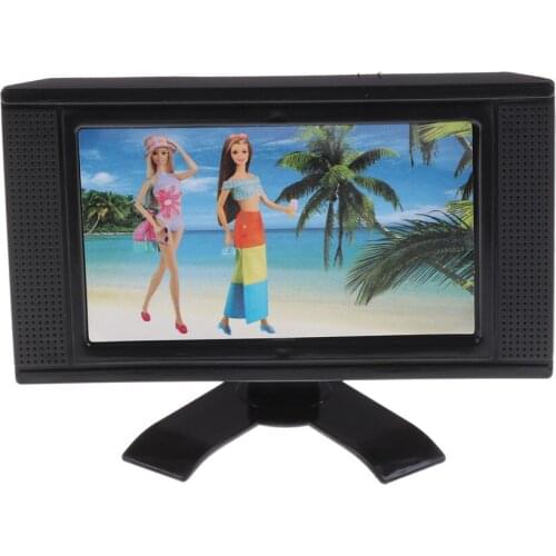 Dolls TV Flat Screen LCD TV Toy for Doll Mini Cute House TV Furniture Baby Toys