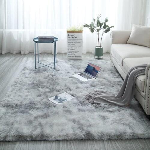 Nordic tie-dye carpet living room coffee table bedroom bedside rug thickness 4 cm floor mat washable easy to care carpet