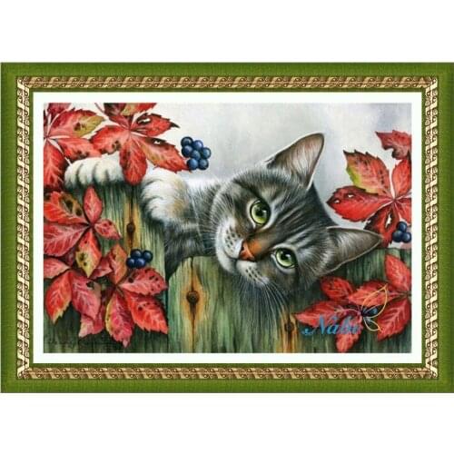 Square diamond mosaic painting diamond embroidery cross stitch Cat - 3d diy beaded picture beadwork kits 451BB