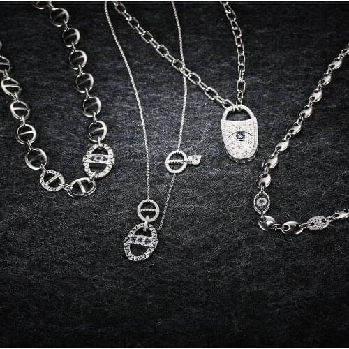 LIDU High Quality 925 Silver Eye Of Evil Necklace Is A Stylish And Exquisite Monaco Jewelry Gift For Friends