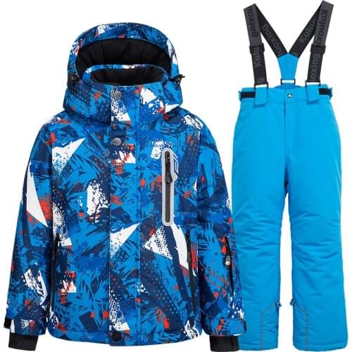 Ski Suit for Kids Skiing and Snowboarding Jackets+Pants Boys Girls Winter Windproof Waterproof Warm Outdoor Sports Snow Suits
