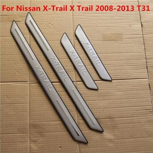 For Nissan X-Trail X Trail 2008-2013 T31 2014-2017 T32 Stainless steel Scuff Plate Door Sill Welcome Pedal Car Accessories
