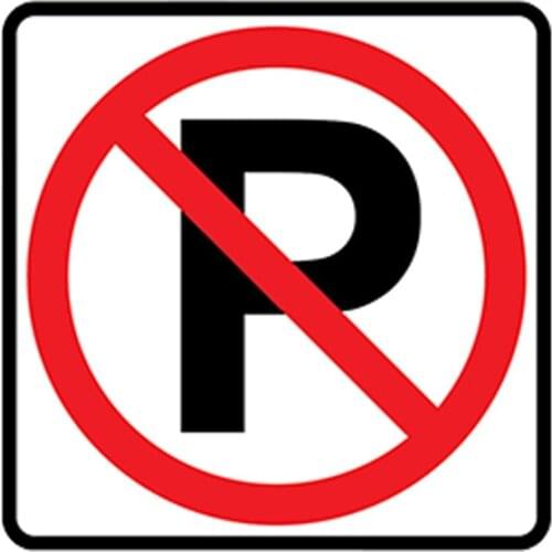 NO PARKING Stickers Warning Violation Towing Car Sign Car Sticker Waterproof Reflective Vinyl Decal,13cm*13cm