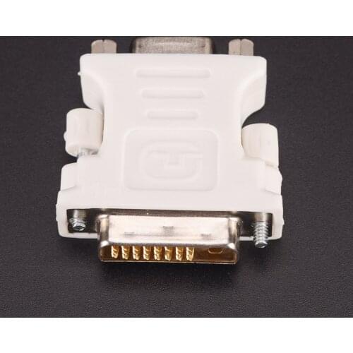 New 24+1 Pin DVI-D-D-M To VGA-F Adapter Video Computer Monitor Adapter - 25 Pin (Dual Link) DVI-D Male To 15 Pin VGA Female