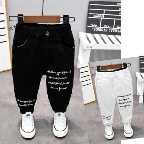 New Baby Girls Boys Leggings Pants Spring Autumn Kids Girl Pants Fashion High Waist Letters embroidery Trousers Childrens Pants