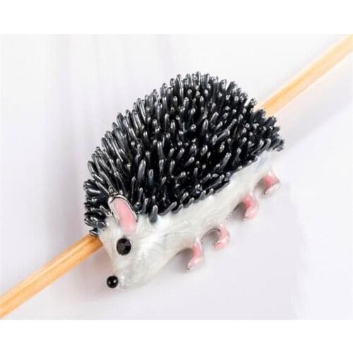 New high-end personality cartoon drip school small hedgehog animal brooch pin jewelry