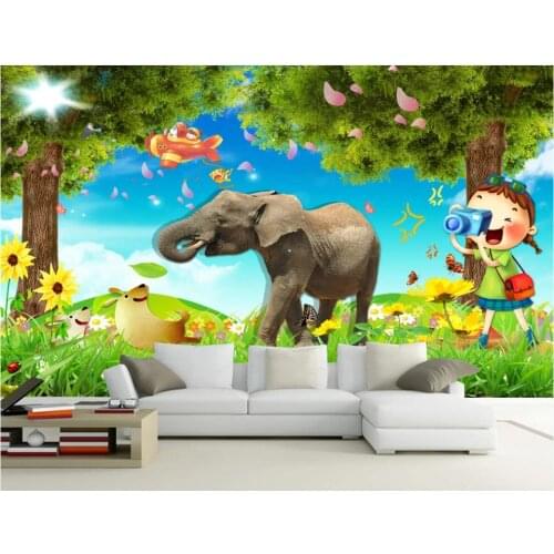 Custom mural photo wallpaper 3d Big tree elephant scenery kids room background home decor Wallpapers for walls 3d in rolls