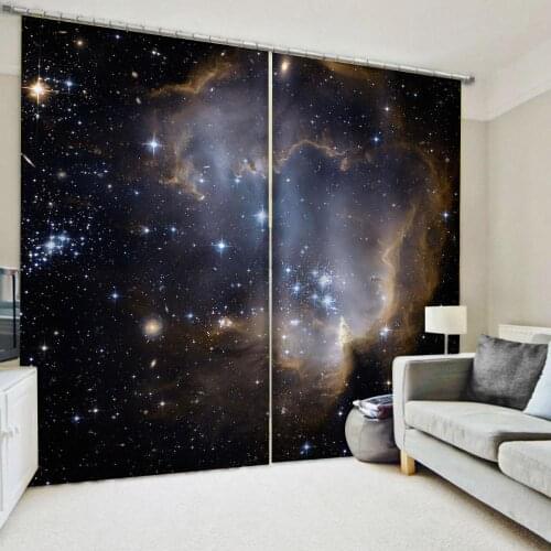 Luxury Blackout 3D Window Curtains For Living Room Bedroom blue Starry sky stars curtains personality curtains