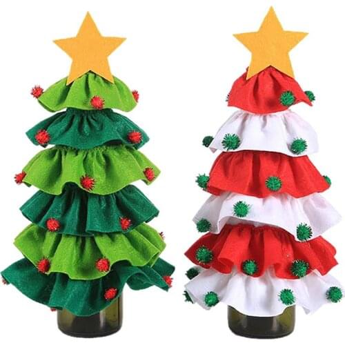 Christmas Wine Bottle Cover Merry Christmas Decor For Home Christmas Christmas Tree Table Decor Xmas Gift Happy New Year Navidad