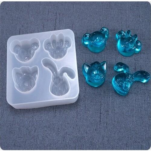 Animal Head Fondant Cake Silicone Mould Chocolate Biscuits Molds Pastry Candy Ice Cube Soap Epoxy Accessories Decorating Tools