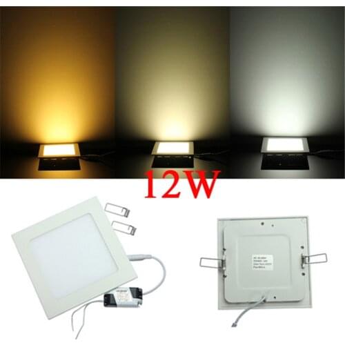 LED Panel Ceiling Light Warm White/Natural White/Cold White 12W Recessed LED Down Light AC85-265V 10pcs/lot DHL Free Shipping