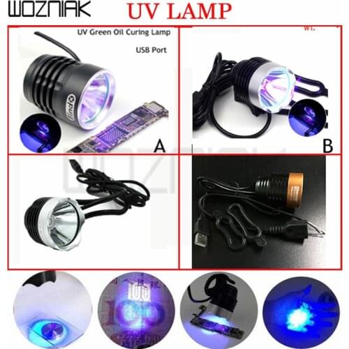 Ultraviolet UV lamp light mobile phone repair green oil curing light LED two power supply modes