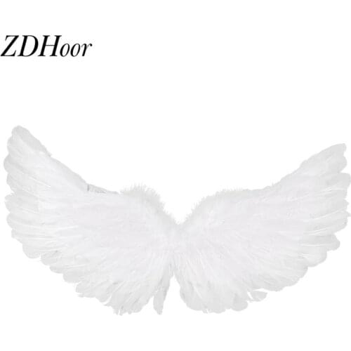 US STOCK Adult Kids Feather Angel Wings Dance Party Cosplay Stage Show Masquerade Carnival Holiday Fancy Dress Costume