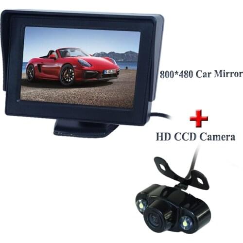 Waterproof IP 69K Car parking Camera System 4.3" Car Monitor d+ CCD rear back up Camera with night vision