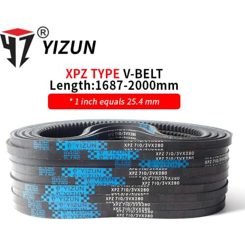 YIZUN XPZ/3VX Type XPZ1687~2000mm Hard Wire Rubber Drive Pitch Length Girth Industrial Transmission Machinery Toothed V Belt
