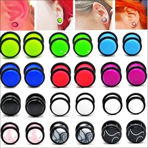 BOG-1 Pair Resin Ear Plugs Gauges Earrings Ear Plug Flesh Tunnel Piercing Expander Ear Stretcher Women Men Body Piercing Jewelry