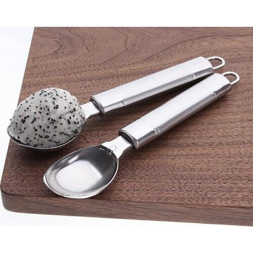 1PC Stainless Steel Ice Cream Scoop Ice Ball Maker Frozen Yogurt Cookie Dough Meat Balls Rice Dishes Ice Cream Spoon Tool KX 257