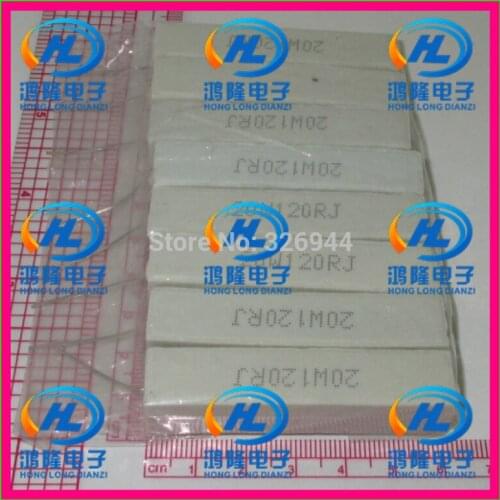 10pcs/lot) 20W 120 ohm +/-5% Horizontal cement resistor / 20W 120R ohm 5% Cement resistance / 20W 120RJ Ceramic resistor