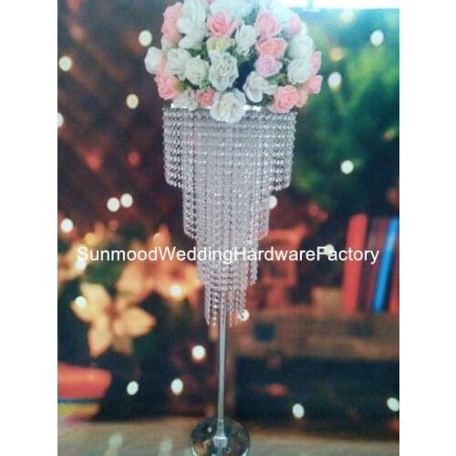 100cm /120cm tall )10pcs )Acrylic crystal tall wedding flower centerpiece stands for event decoration senyu01052