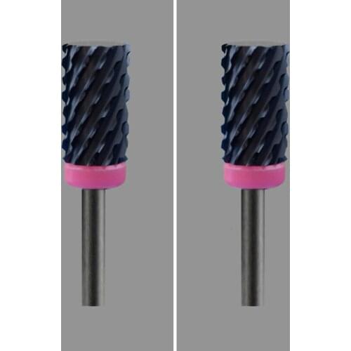 2pcs Black Ceramic Nail Drill Bit - Large Barrel Bit 3XC