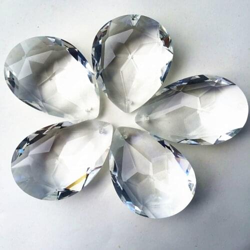 30PCS/lot Free shipping AAA quality 50mm Clear Bauhinia Clear Crystal Chandelier Hanging Prisms, crystal lighting Parts