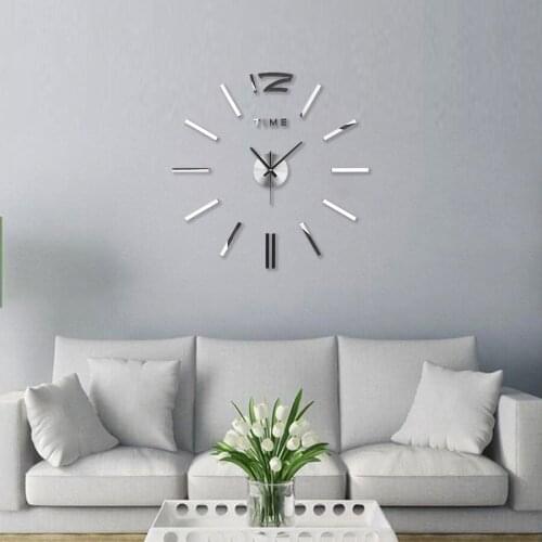 3D DIY Wall Stickers Modern Acrylic Wall Clocks 2019 New Arrival Quartz Clocks Decorative Needles Home Decor Relogio De Parede