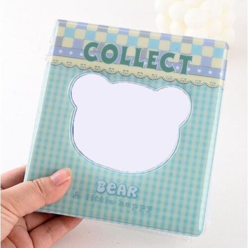 68 Pockets Photocard Holder Korean Teddy Bear Hollow Photo Album 3 Inch Photocard Binder Scrapbook For Photos Mini Instax & Name