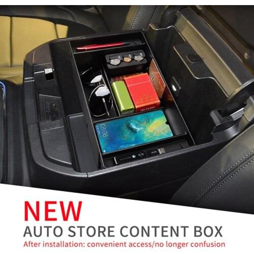 Auto Inner Container Organizer Armrest Storage Box for GMC SIERRA Silverado Car Central Console Holder Tray Car Accessories