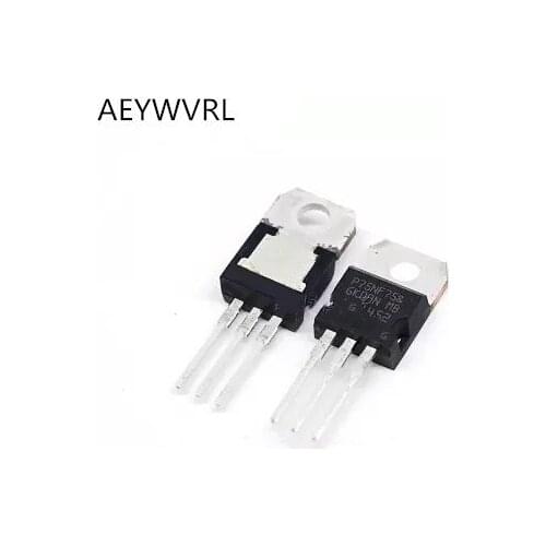Free shipping 50pcs STP75NF75 P75NF75 75NF75 TO-220 NEW 75V80A