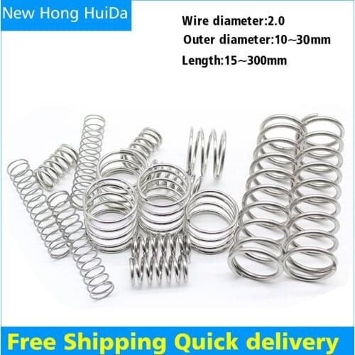 Wire Dia 2.0 Compression Compressed Y-type Rotor Return Steel Spring Outer dia 10-30mm Length 15-300mm
