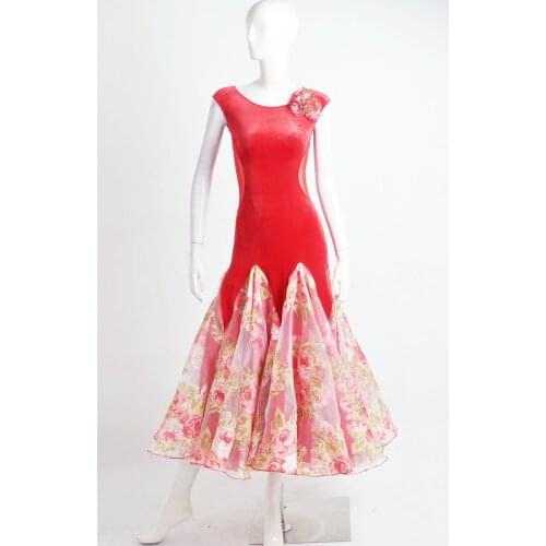 Exotic dance neck sleeveless double pendulum modern dress dew back W15037