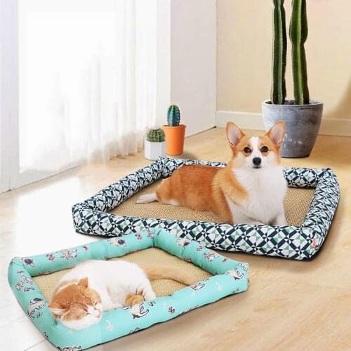 HOOPET Summer Cooling Pet Dog Mat Ice Pad Dog Sleeping Mats For Dogs Cats Pet Kennel Top Quality Cool Cold Silk Bed For Dog